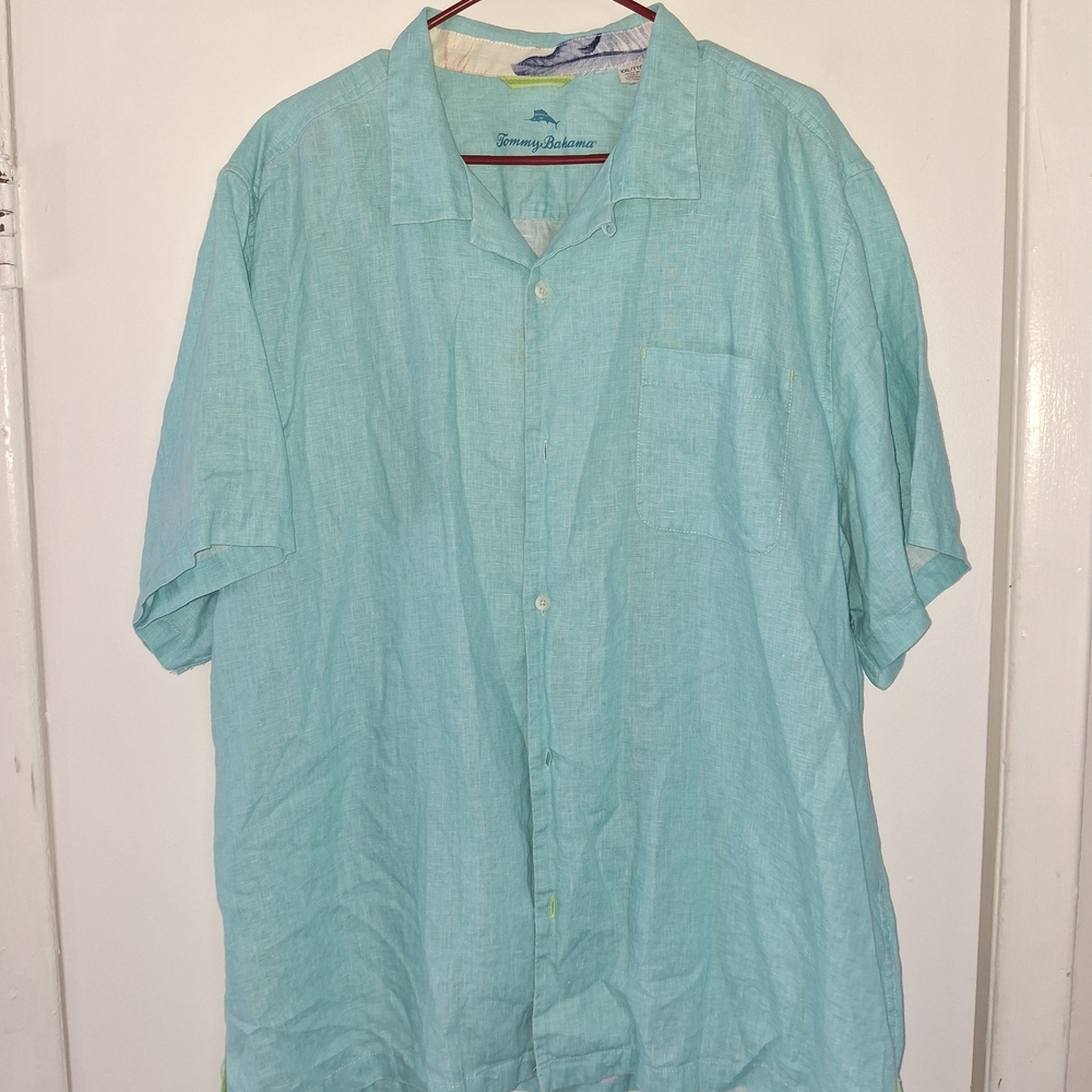 Tommy Bahama Men's Aqua Shirt